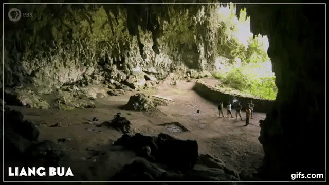 洞窟に住んでいた古代人