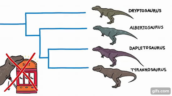 ティラノサウルスの腕の進化の枝