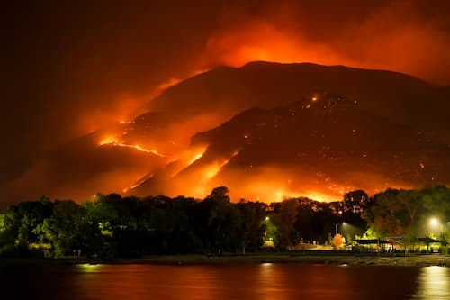 山火事が水生生物に与える悪影響