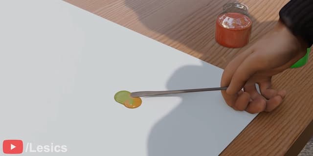 絵具の色の混ぜ方