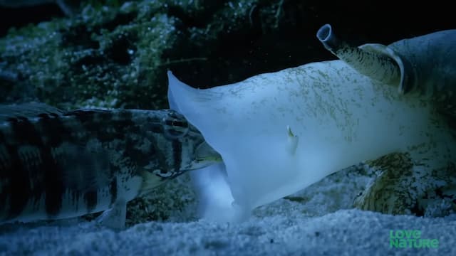 アンボイナガイの捕食②