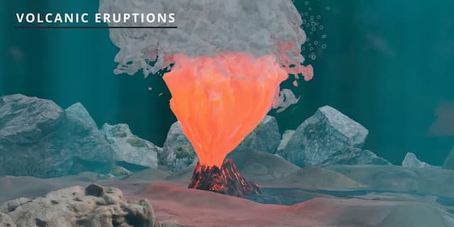 海底火山の噴火