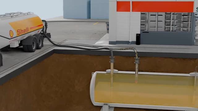 ガスをトラックに排出