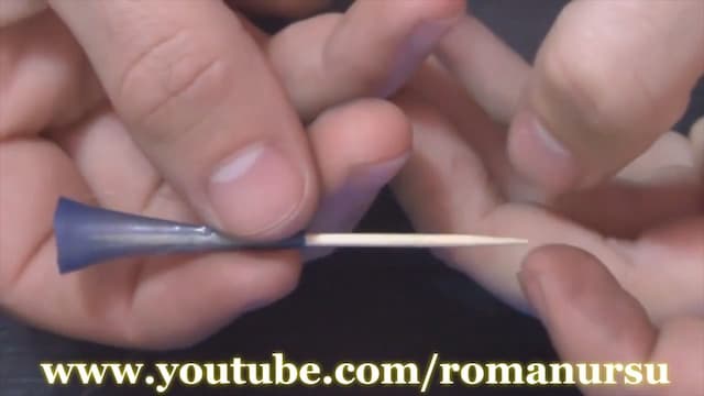 ペットボトルの蓋で吹き矢工作