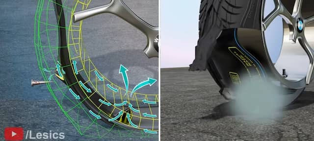 タイヤがパンク
