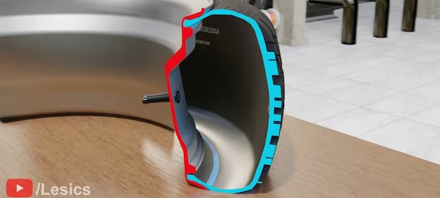 バルブがリムにロック