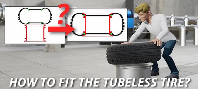 タイヤをリムに取り付ける