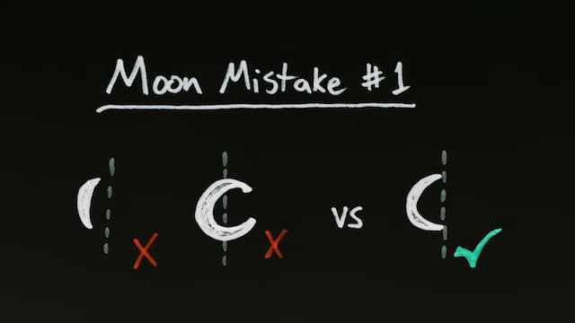 三日月の間違い探し